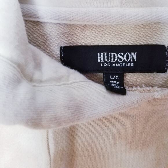 HUDSON JEANS Los Angeles Live-In Tie Dye 100% Cotton Hoodie Sweatshirt - L - Picture 7 of 8